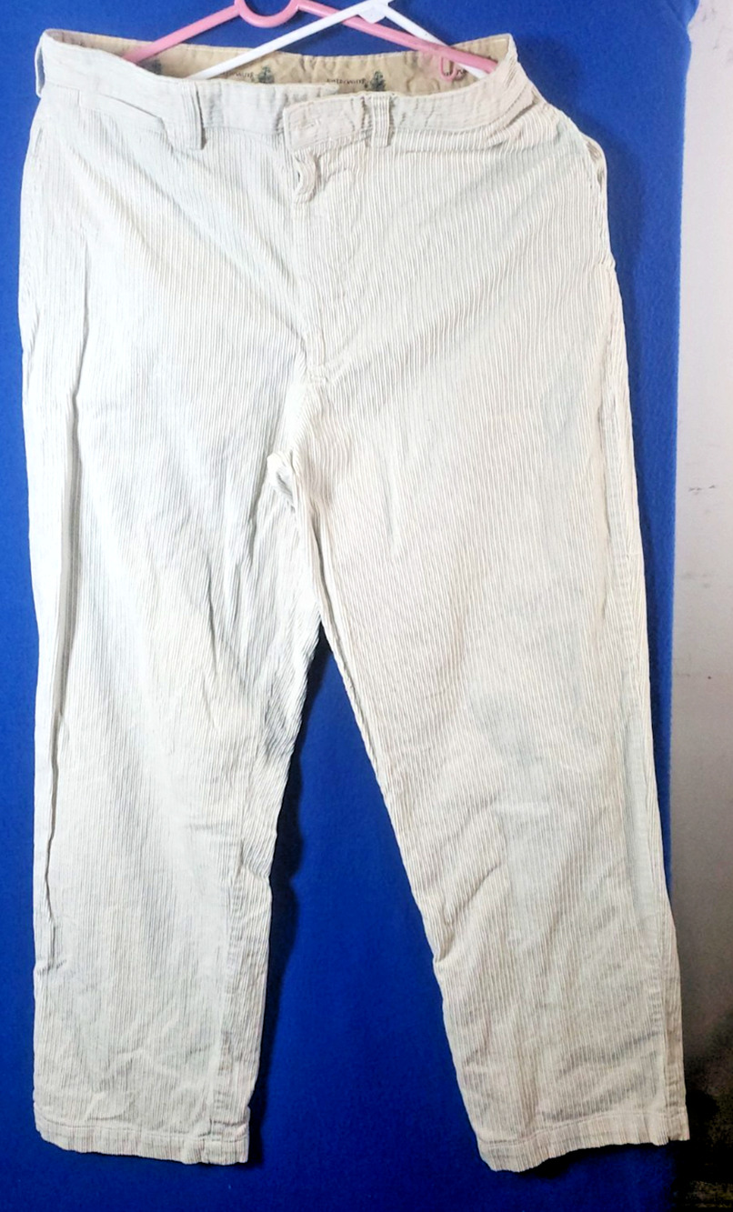 Vtg 90s Fieldmaster Corduroy Pants Mens 36x30 Cream White Straight Leg Trousers